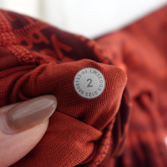 Lululemon Leggings Womens 2 Wunder Train Contour Fit High Rise Logo Red 25" - Picture 8 of 9